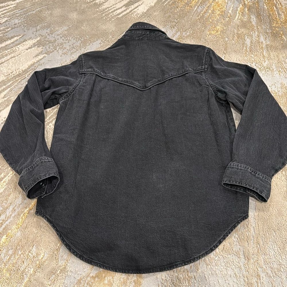Levi's Dori Western Shirt pearl snap button in Black size S in GUC - Picture 11 of 11